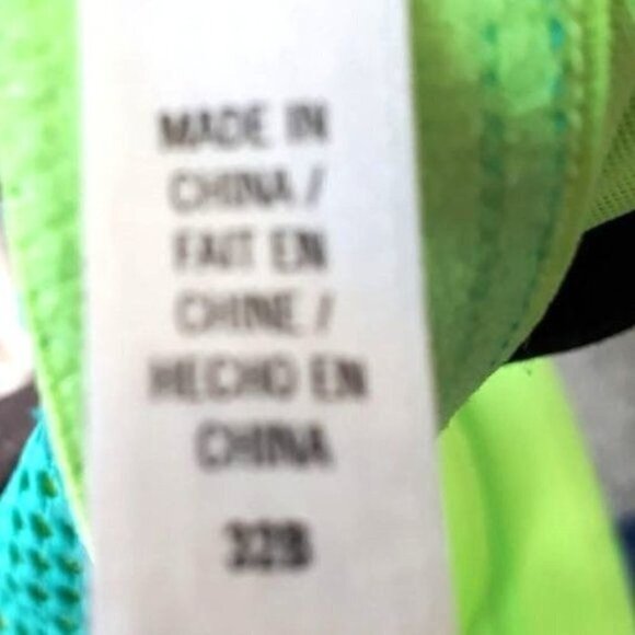 VSX Victoria's Secret Sport Green Blue Black Double Criss Cross Back Straps 32 B - Picture 11 of 11